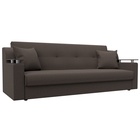 Прямой диван «Сенатор», ППУ, механизм книжка, рогожка, цвет амур коричневый  (артикул 10842695)  большой выбор товаров оптом и в розницу по низким ценам с доставкой