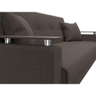 Прямой диван «Сенатор», ППУ, механизм книжка, рогожка, цвет амур коричневый  (артикул 10842695)  большой выбор товаров оптом и в розницу по низким ценам с доставкой