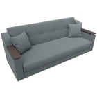 Прямой диван «Сенатор», ППУ, механизм книжка, рогожка, цвет амур серый  (артикул 10842696)  большой выбор товаров оптом и в розницу по низким ценам с доставкой