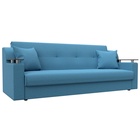 Прямой диван «Сенатор», ППУ, механизм книжка, рогожка, цвет амур голубой  (артикул 10842697)  большой выбор товаров оптом и в розницу по низким ценам с доставкой