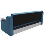 Прямой диван «Сенатор», ППУ, механизм книжка, рогожка, цвет амур голубой  (артикул 10842697)  большой выбор товаров оптом и в розницу по низким ценам с доставкой