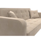 Прямой диван «Тур», ППУ, механизм книжка, велюр, цвет бежевый 10842699