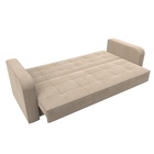 Прямой диван «Тур», ППУ, механизм книжка, велюр, цвет бежевый 10842699