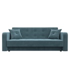 Прямой диван «Тур», ППУ, механизм книжка, велюр, цвет бирюзовый 10842701