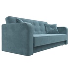 Прямой диван «Тур», ППУ, механизм книжка, велюр, цвет бирюзовый 10842701