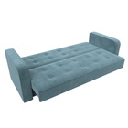 Прямой диван «Тур», ППУ, механизм книжка, велюр, цвет бирюзовый 10842701