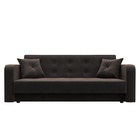 Прямой диван «Тур», ППУ, механизм книжка, велюр, цвет коричневый 10842703