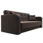 Прямой диван «Тур», ППУ, механизм книжка, велюр, цвет коричневый 10842703