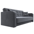 Прямой диван «Тур», ППУ, механизм книжка, велюр, цвет серый 10842704