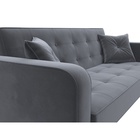 Прямой диван «Тур», ППУ, механизм книжка, велюр, цвет серый 10842704