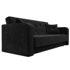 Прямой диван «Тур», ППУ, механизм книжка, велюр, цвет чёрный 10842705