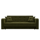 Прямой диван «Тур», ППУ, механизм книжка, микровельвет, цвет зелёный  (артикул 10842707)  большой выбор товаров оптом и в розницу по низким ценам с доставкой