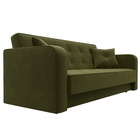 Прямой диван «Тур», ППУ, механизм книжка, микровельвет, цвет зелёный  (артикул 10842707)  большой выбор товаров оптом и в розницу по низким ценам с доставкой