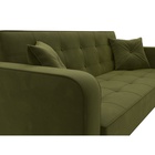 Прямой диван «Тур», ППУ, механизм книжка, микровельвет, цвет зелёный  (артикул 10842707)  большой выбор товаров оптом и в розницу по низким ценам с доставкой