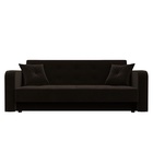 Прямой диван «Тур», ППУ, механизм книжка, микровельвет, цвет коричневый  (артикул 10842708)  большой выбор товаров оптом и в розницу по низким ценам с доставкой