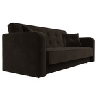 Прямой диван «Тур», ППУ, механизм книжка, микровельвет, цвет коричневый  (артикул 10842708)  большой выбор товаров оптом и в розницу по низким ценам с доставкой