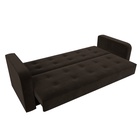 Прямой диван «Тур», ППУ, механизм книжка, микровельвет, цвет коричневый  (артикул 10842708)  большой выбор товаров оптом и в розницу по низким ценам с доставкой