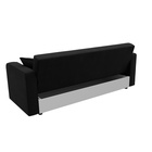 Прямой диван «Тур», ППУ, механизм книжка, микровельвет, цвет чёрный  (артикул 10842709)  большой выбор товаров оптом и в розницу по низким ценам с доставкой