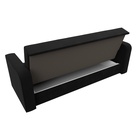 Прямой диван «Тур», ППУ, механизм книжка, микровельвет, цвет чёрный  (артикул 10842709)  большой выбор товаров оптом и в розницу по низким ценам с доставкой