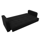 Прямой диван «Тур», ППУ, механизм книжка, микровельвет, цвет чёрный  (артикул 10842709)  большой выбор товаров оптом и в розницу по низким ценам с доставкой