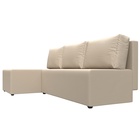 Угловой диван «Поло», ППУ, левый угол, еврокнижка, экокожа, цвет бежевый - Фото 2