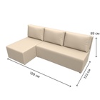 Диван угловой «Поло», ППУ, левый угол, механизм еврокнижка, экокожа, цвет бежевый - Фото 12