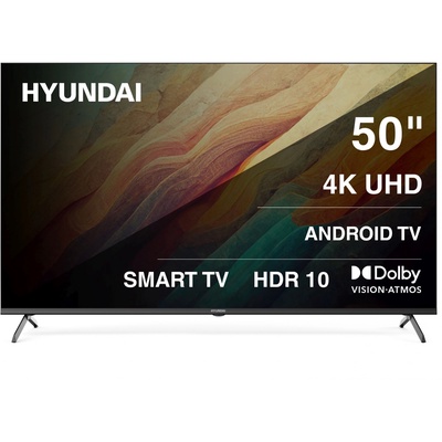Телевизор Hyundai H-LED50BU7009, 50", 3840×2160, DVB-C/T2/S2, HDMI×3, USB×2, SmartTV, черный