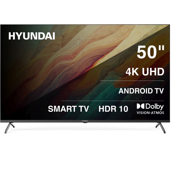 Телевизор Hyundai H-LED50BU7009, 50", 3840×2160, DVB-C/T2/S2, HDMI×3, USB×2, SmartTV, черный - Фото 1