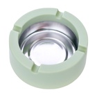 Пепельница для дома, для сигарет и стиков. d=9 см, h=3.5 см, зеленая - Фото 3