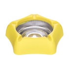 Пепельница для дома из нержавеющей стали, для сигарет и стиков, 13×13.3 см, желтая - фото 27161955