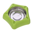 Пепельница для дома из нержавеющей стали, для сигарет и стиков, 13×13.3 см, зеленая - фото 27161969