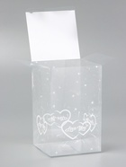 Складная коробка из PVC LOVE YOU, прозрачная с рисунком, 11×11×18 см 5 шт. 10839462