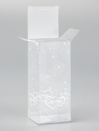 Складная коробка из PVC LOVE YOU, прозрачная с рисунком, 5×5×12 см 5 шт. 10839465