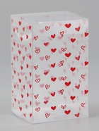 Складная коробка из PVC "Сердца", 6 x 6 x 10 см 5шт (комплект 4 шт) - фото 44048957