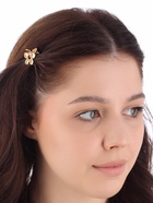 Крабик для волос «Брианна», цветок, 2 см, золото (комплект 6 шт) - фото 46497031