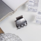 Крабик для волос «Брианна», геометрия, 2 см, тёмное серебро (комплект 6 шт) - фото 46497060