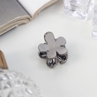 Крабик для волос «Брианна», цветок, 2 см, тёмное серебро (комплект 6 шт) - фото 46497065