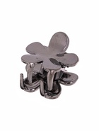 Крабик для волос «Брианна», цветок, 2 см, тёмное серебро (комплект 6 шт) - фото 46497066