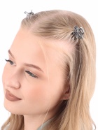 Крабик для волос «Флоренс», бант, 2.5 см, тёмное серебро (комплект 6 шт) - фото 46497114