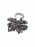 Крабик для волос «Флоренс», бант, 2.5 см, тёмное серебро (комплект 6 шт) - фото 46497117