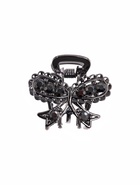 Крабик для волос «Флоренс», бант, 2.5 см, тёмное серебро (комплект 6 шт) - фото 46497118