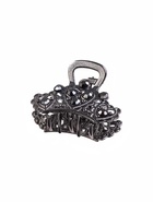 Крабик для волос «Флоренс», корона, 3 см, тёмное серебро (комплект 6 шт) - фото 46497121