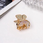 Крабик для волос «Одри», бабочка стиль, 2.5 см, золото (комплект 6 шт) - фото 46497131