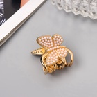 Крабик для волос «Лилиан», бабочка стиль, 2.5 см, золото 10691375