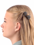 Крабик для волос «Флоренс», бант объём, 2.5 см, тёмное серебро (комплект 6 шт) - фото 46497150