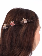 Крабик для волос «Одри», цветок колор, 2.5 см, золото, МИКС (комплект 6 шт) - фото 46497161