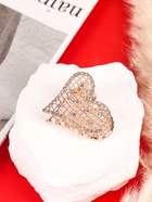 Краб для волос "Элери" сердце, 4 см, золото (6 шт) - фото 809028196