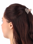 Краб для волос "Элери" сердце, 4 см, золото (6 шт) - фото 809028197