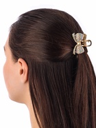 Крабик для волос «Одри», бант блеск, 4.5 см, золото (комплект 6 шт) - фото 46497182