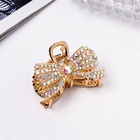 Крабик для волос «Одри», бант блеск, 4.5 см, золото (комплект 6 шт) - фото 46497183